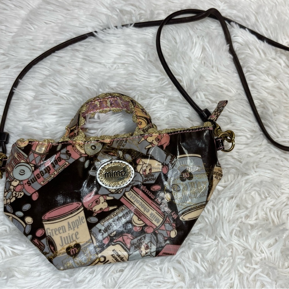Mimo By Garcia Marquez Coated Canvas Mini Crossbody Purse Puppies & Candy!!